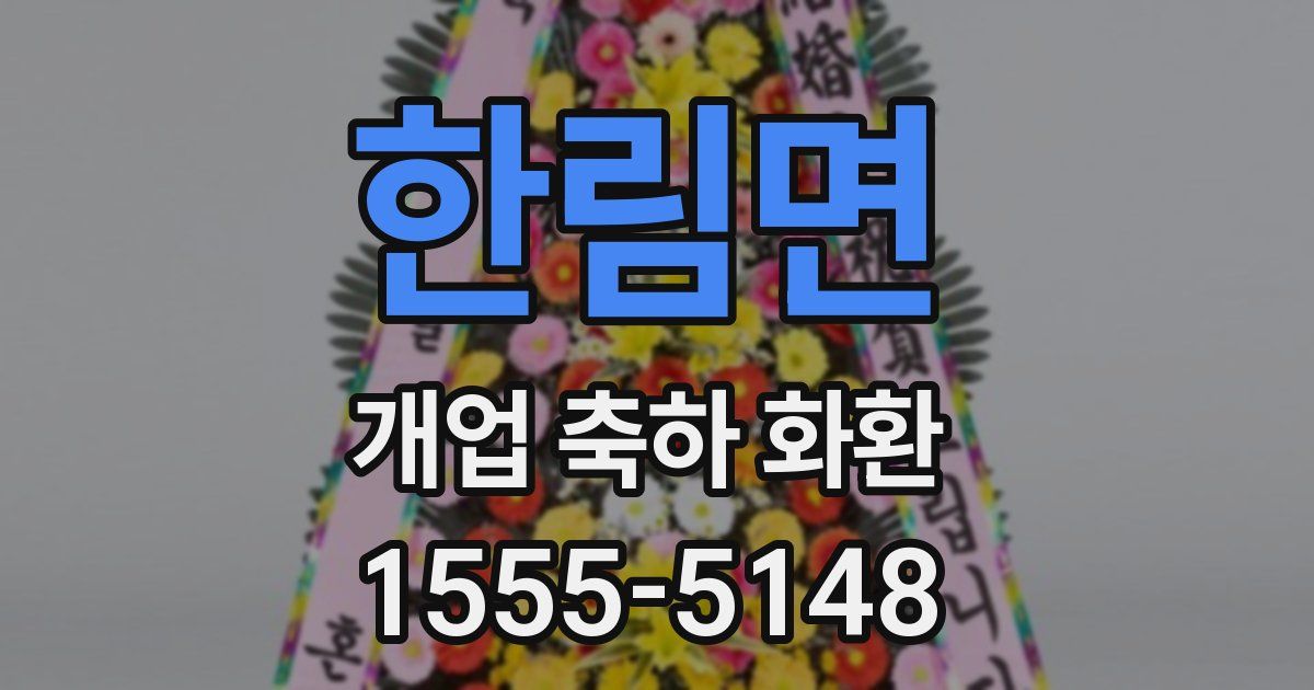 한림면 개업 축하 화환