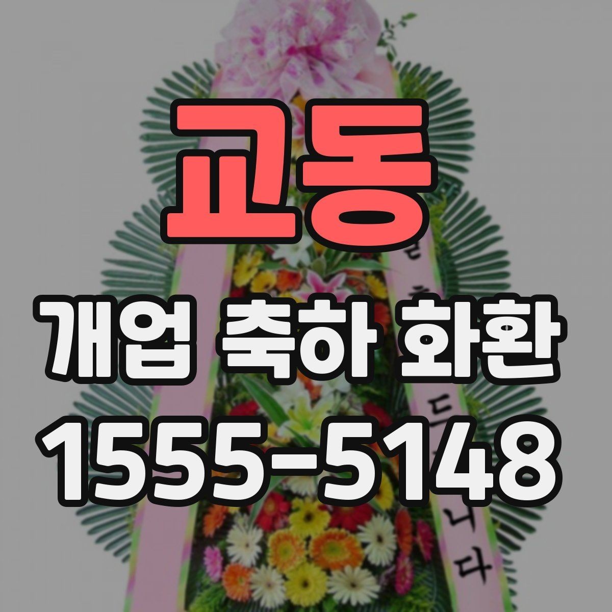 교동 개업 축하 화환 깔끔한 문구로 전하는 축하