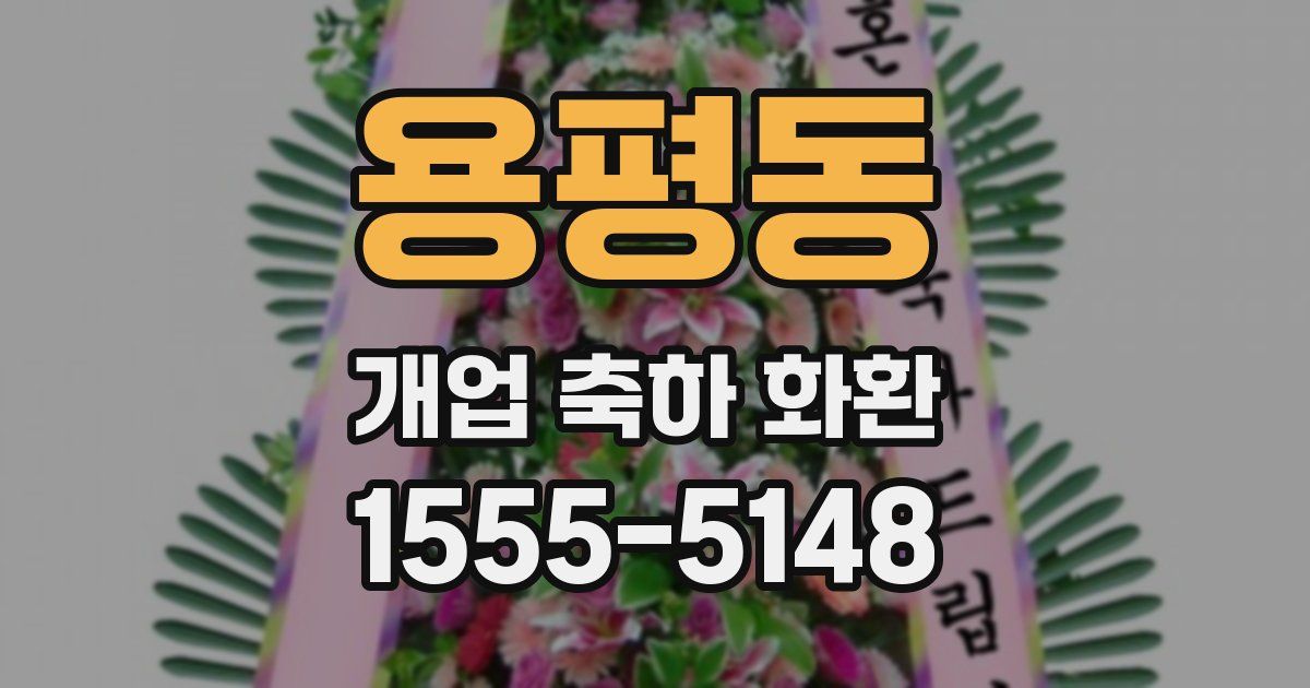 용평동 개업 축하 화환