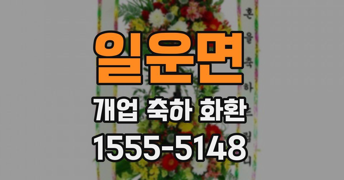 일운면 개업 축하 화환