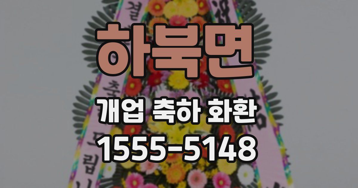 하북면 개업 축하 화환