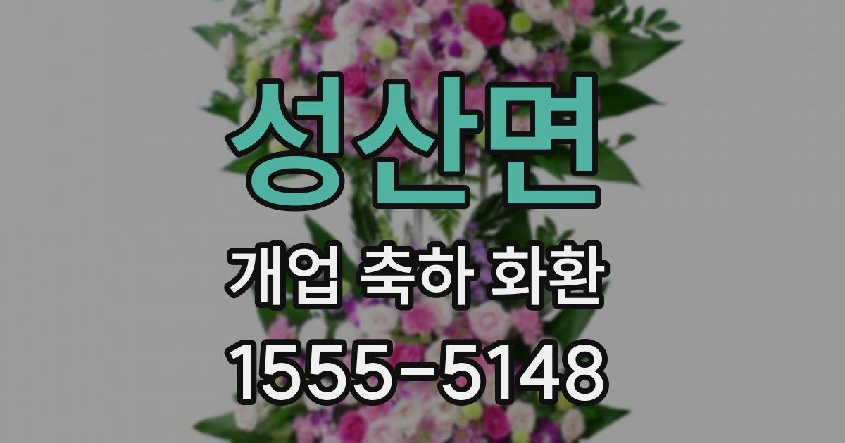 성산면 개업 축하 화환