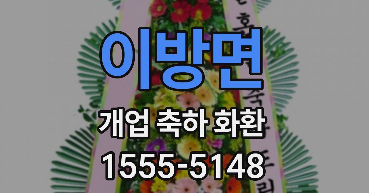 이방면 개업 축하 화환
