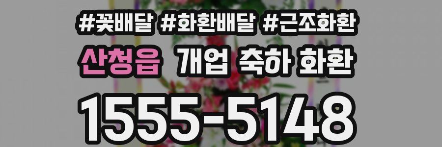 산청읍 개업 축하 화환