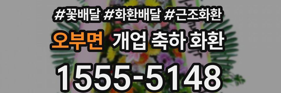 오부면 개업 축하 화환
