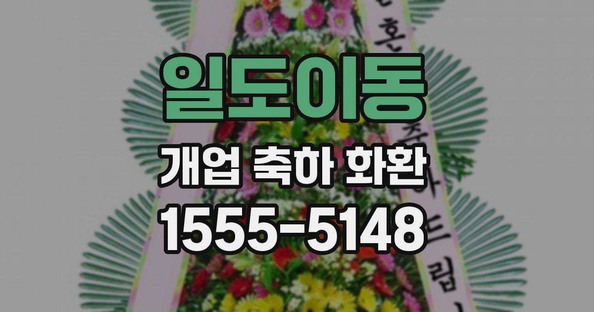 일도이동 개업 축하 화환