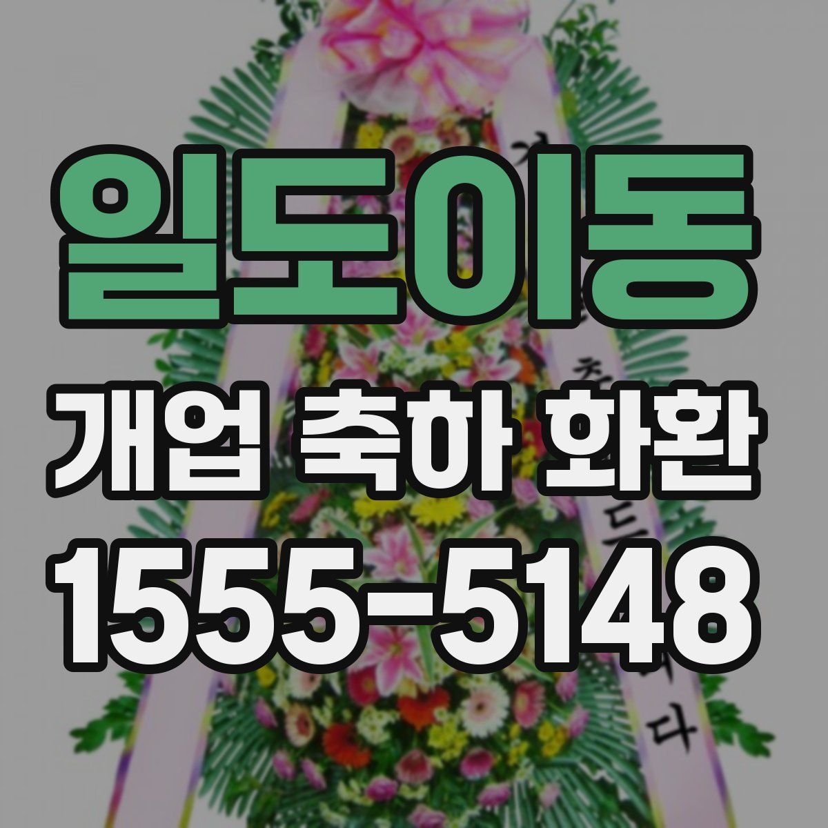 일도이동 개업 축하 화환