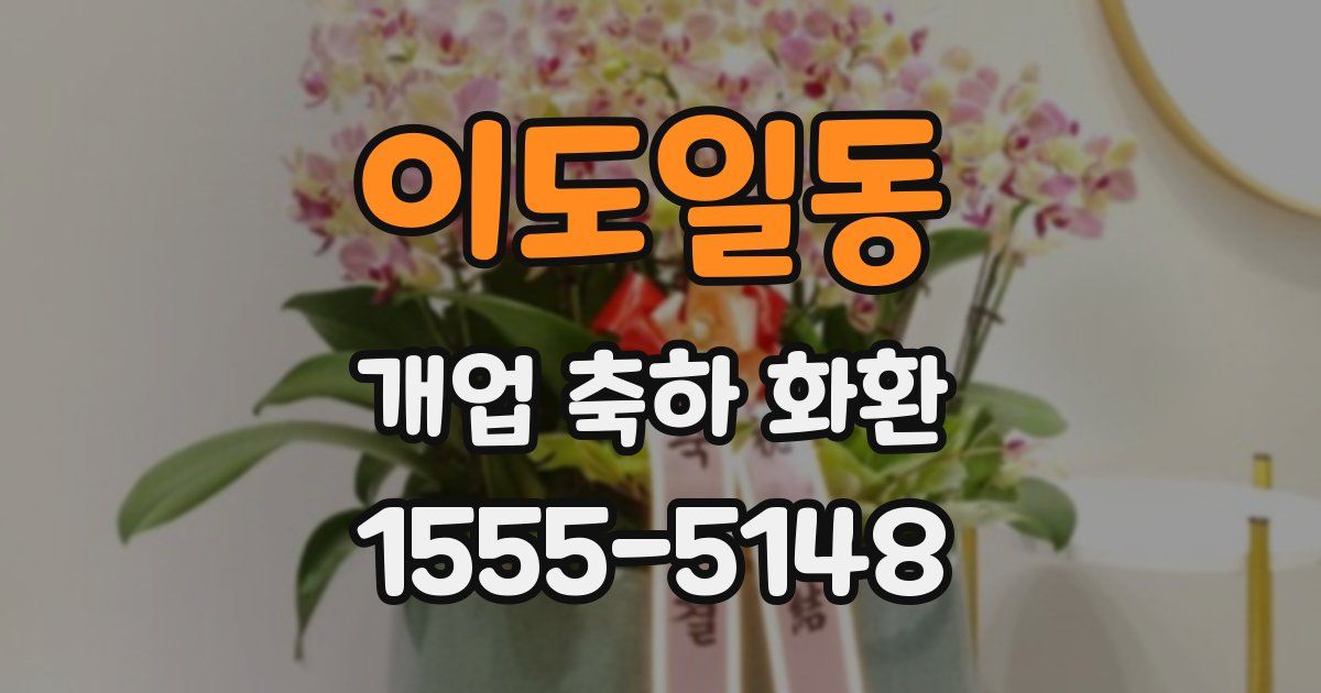 이도일동 개업 축하 화환