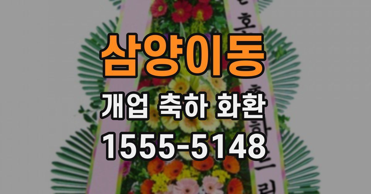 삼양이동 개업 축하 화환