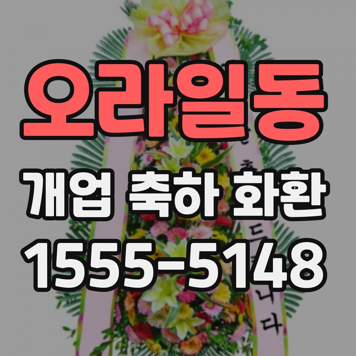 오라일동 개업 축하 화환