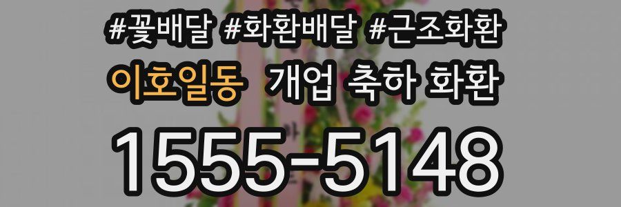 이호일동 개업 축하 화환