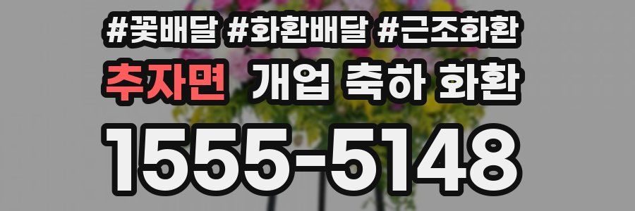 추자면 개업 축하 화환