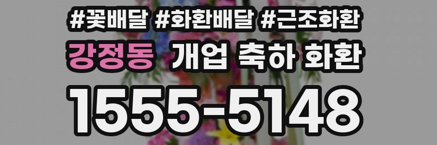 강정동 개업 축하 화환