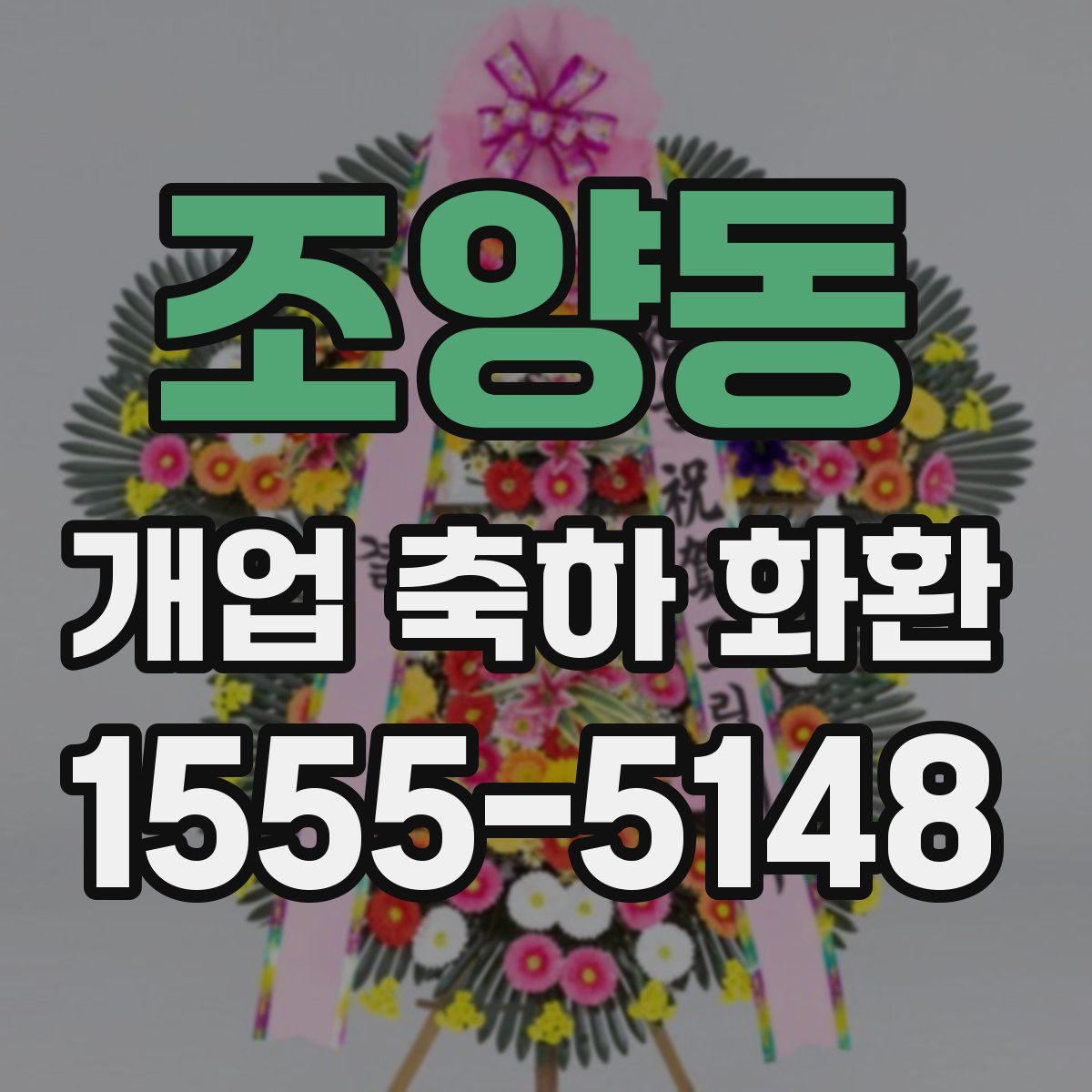 조양동 개업 축하 화환