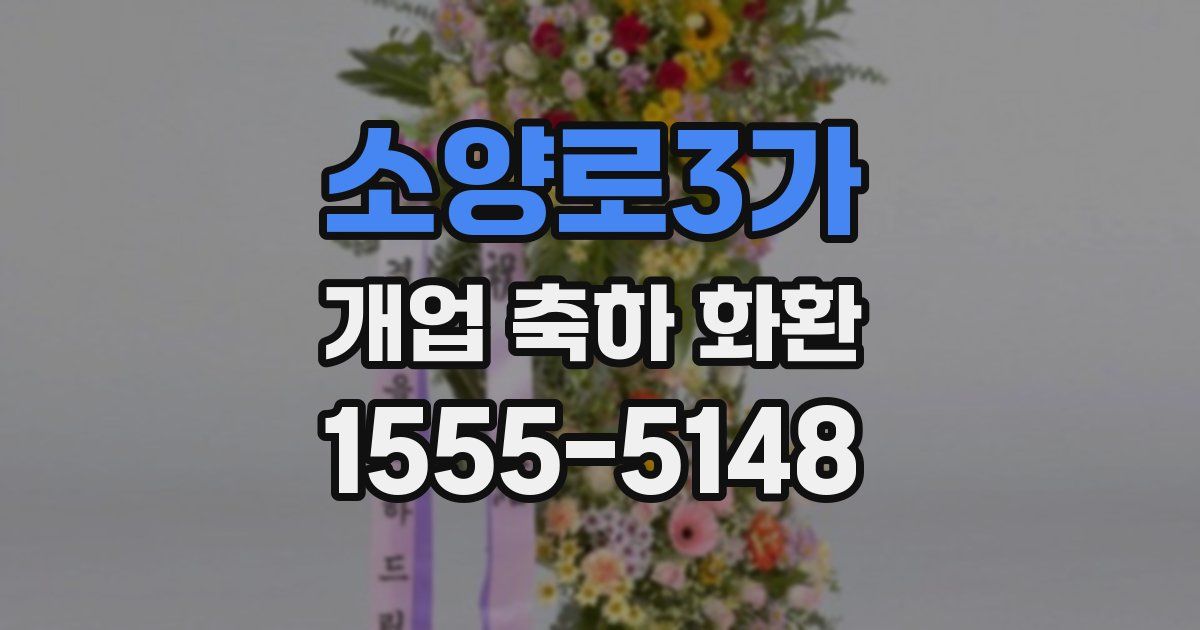 소양로3가 개업 축하 화환