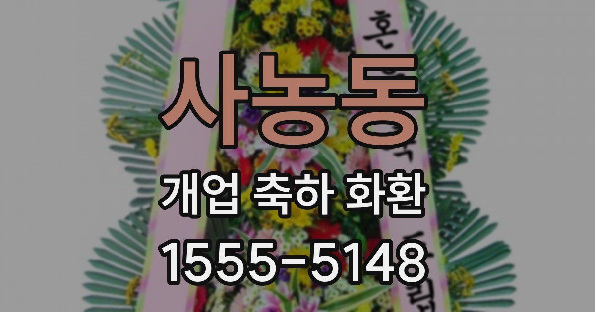 사농동 개업 축하 화환