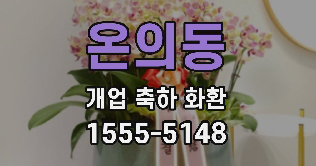온의동 개업 축하 화환