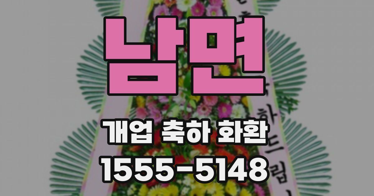남면 개업 축하 화환
