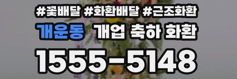 개운동 개업 축하 화환