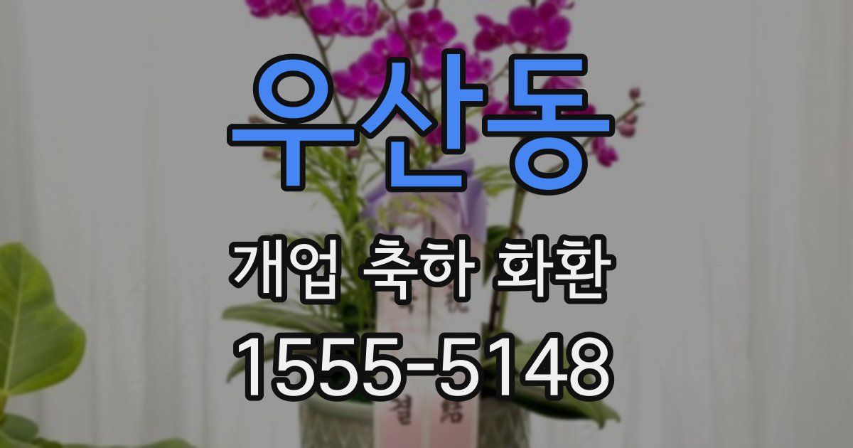 우산동 개업 축하 화환