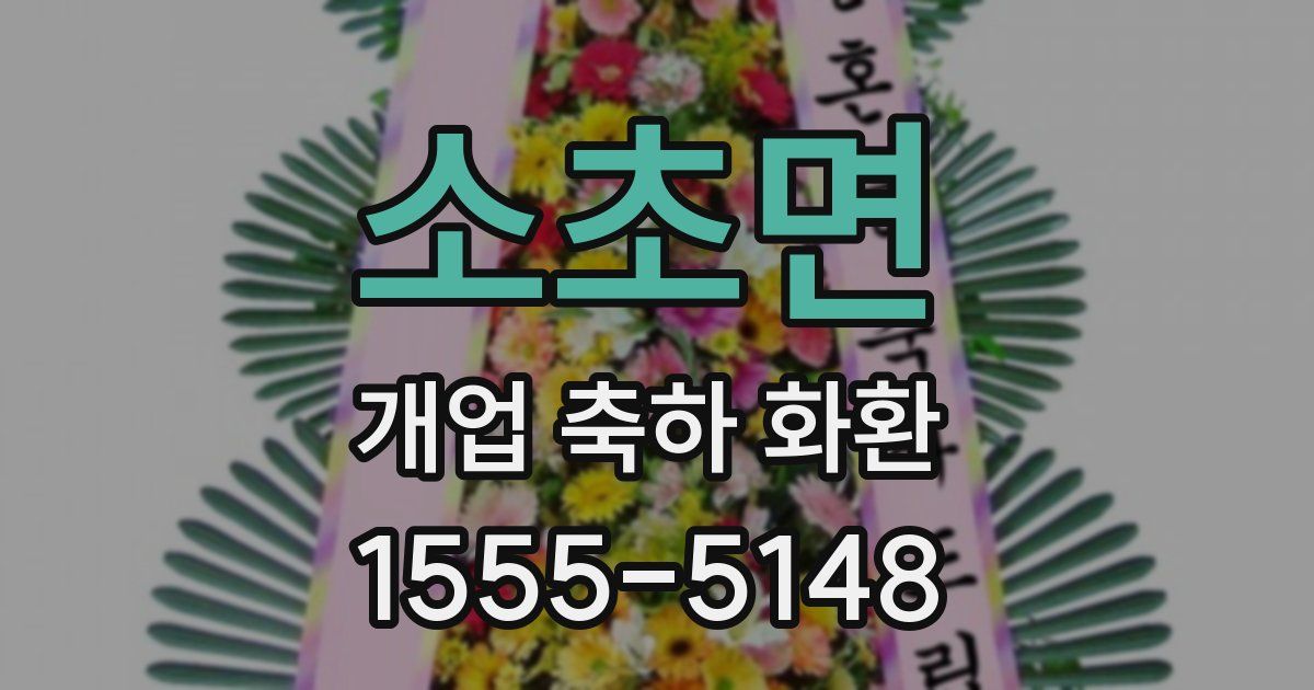 소초면 개업 축하 화환