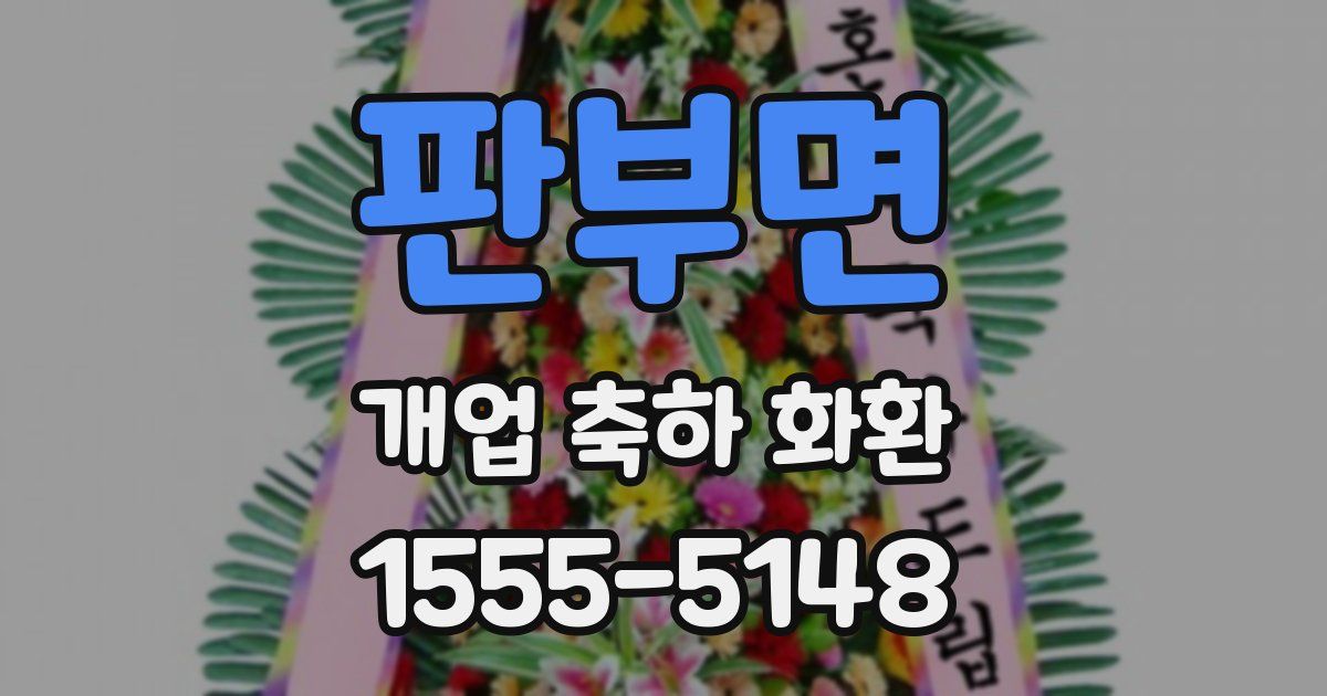 판부면 개업 축하 화환