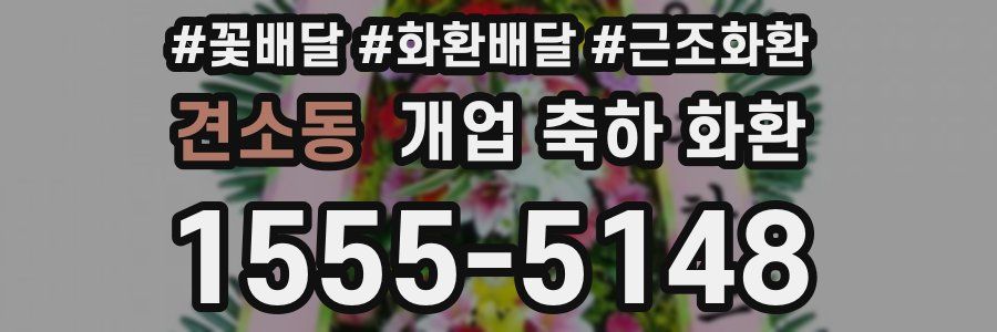 견소동 개업 축하 화환