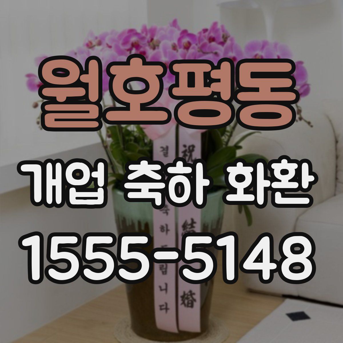 월호평동 개업 축하 화환