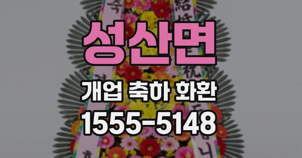 성산면 개업 축하 화환