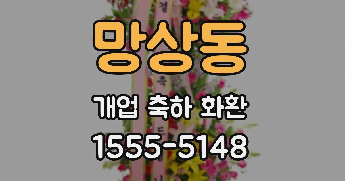 망상동 개업 축하 화환