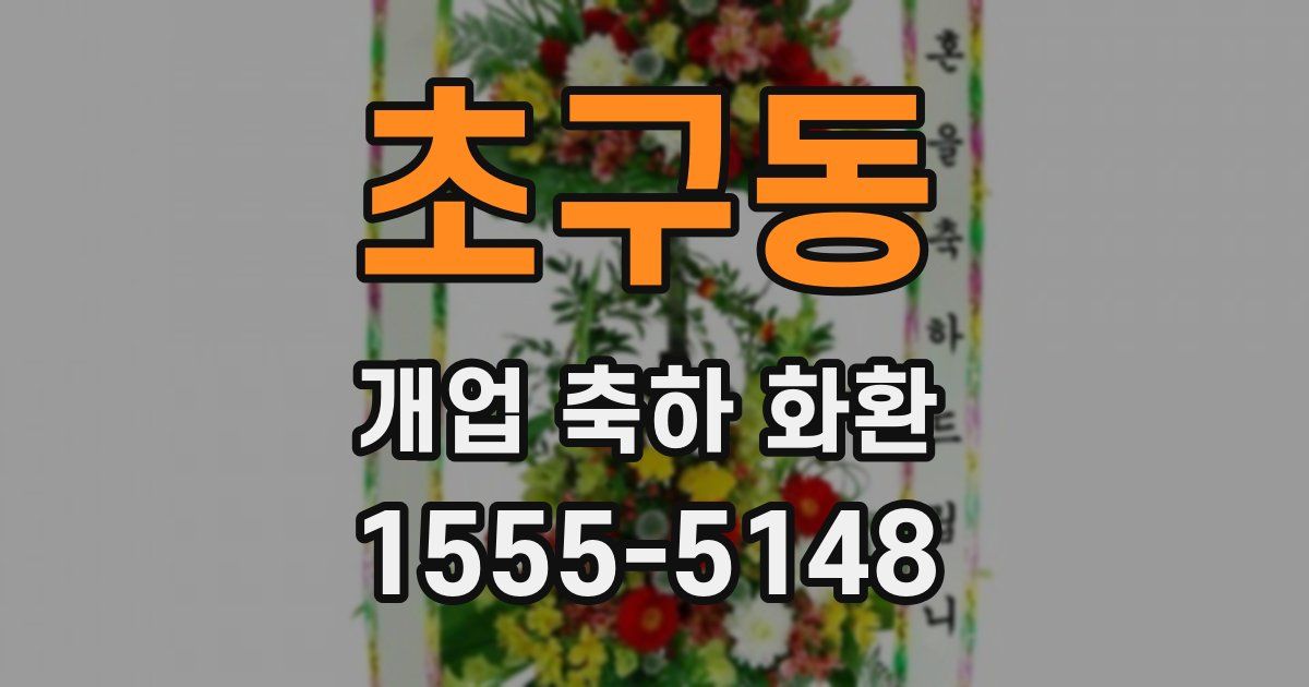 초구동 개업 축하 화환