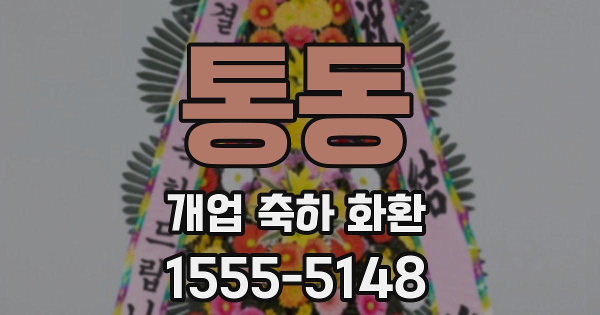 통동 개업 축하 화환