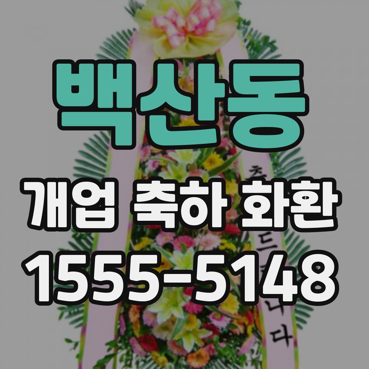 백산동 개업 축하 화환