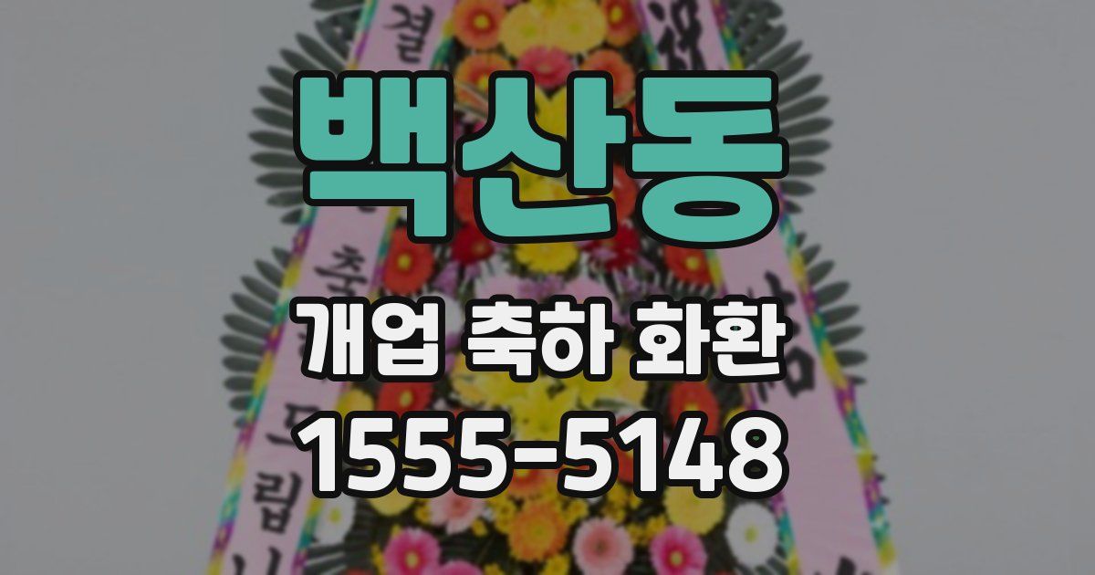 백산동 개업 축하 화환
