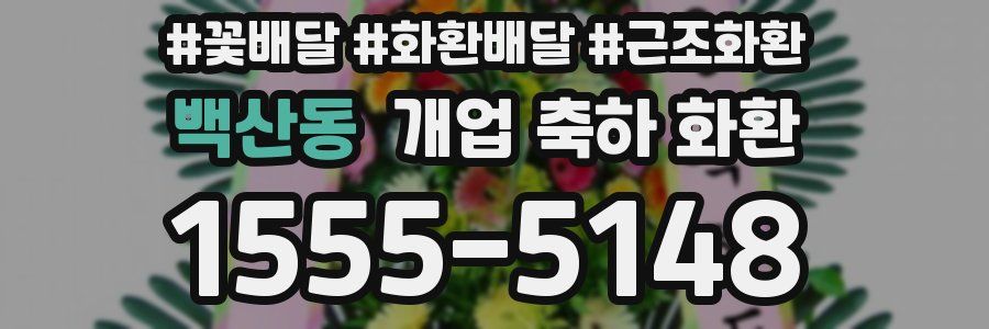 백산동 개업 축하 화환