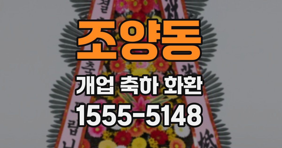 조양동 개업 축하 화환