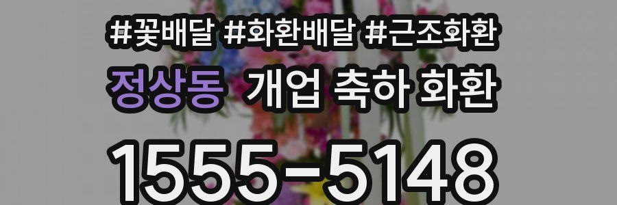 정상동 개업 축하 화환