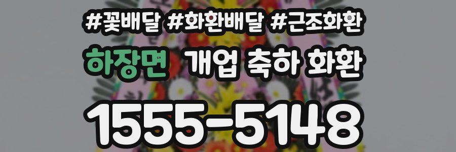 하장면 개업 축하 화환