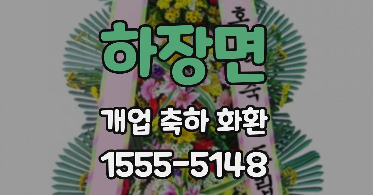 하장면 개업 축하 화환