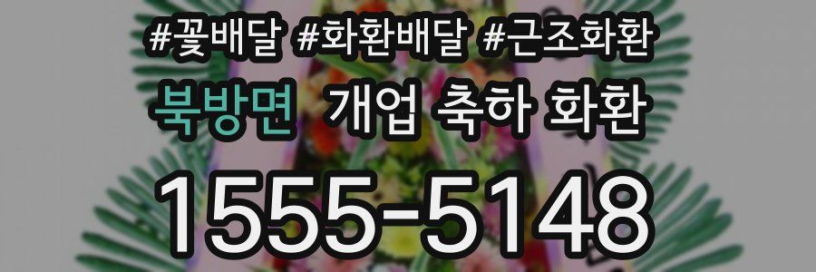 북방면 개업 축하 화환
