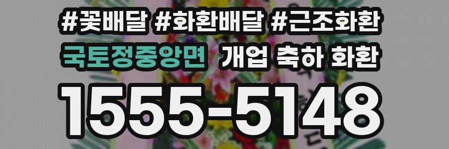 국토정중앙면 개업 축하 화환