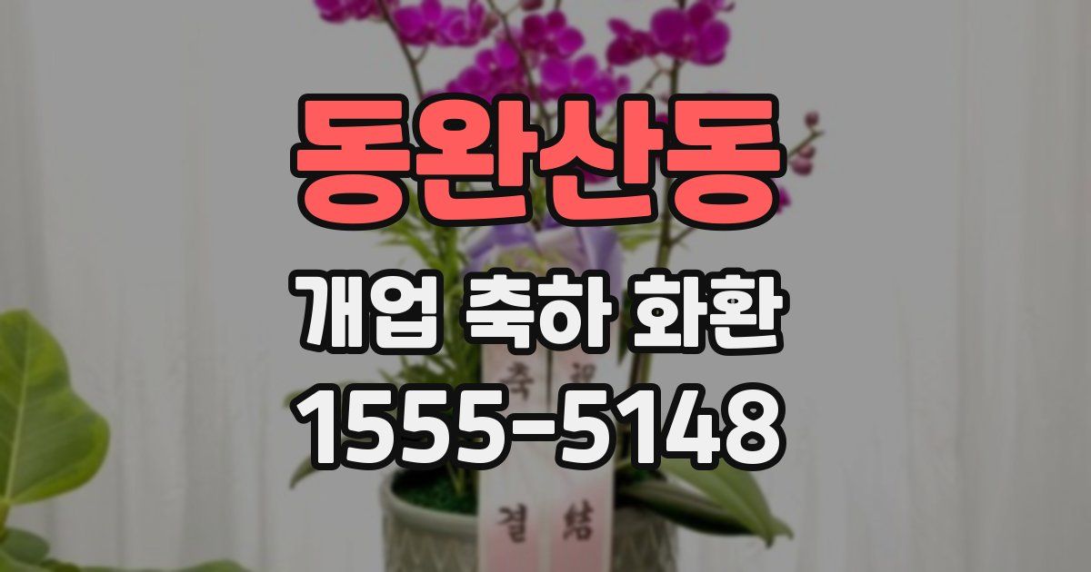 동완산동 개업 축하 화환