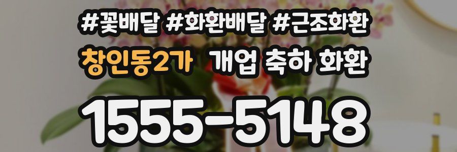 창인동2가 개업 축하 화환