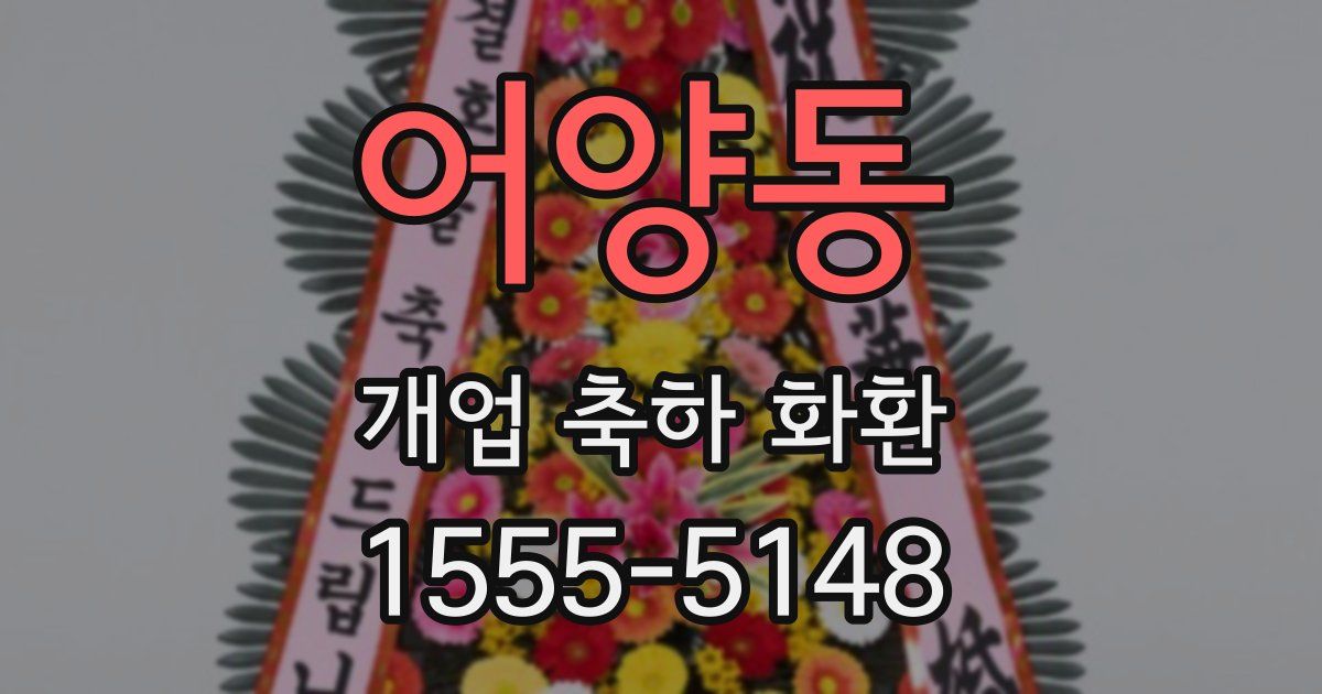 어양동 개업 축하 화환
