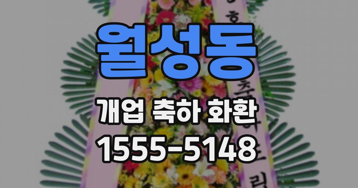 월성동 개업 축하 화환