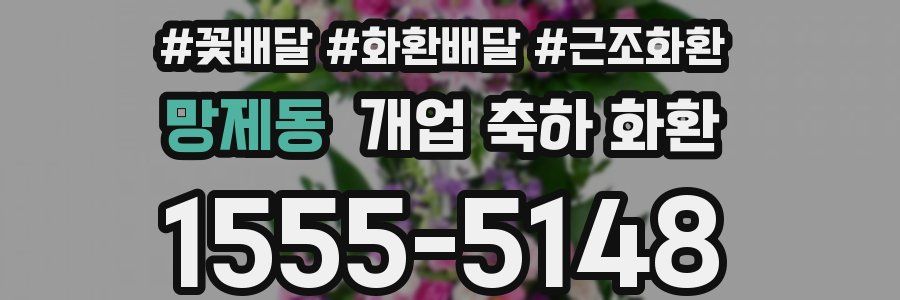 망제동 개업 축하 화환