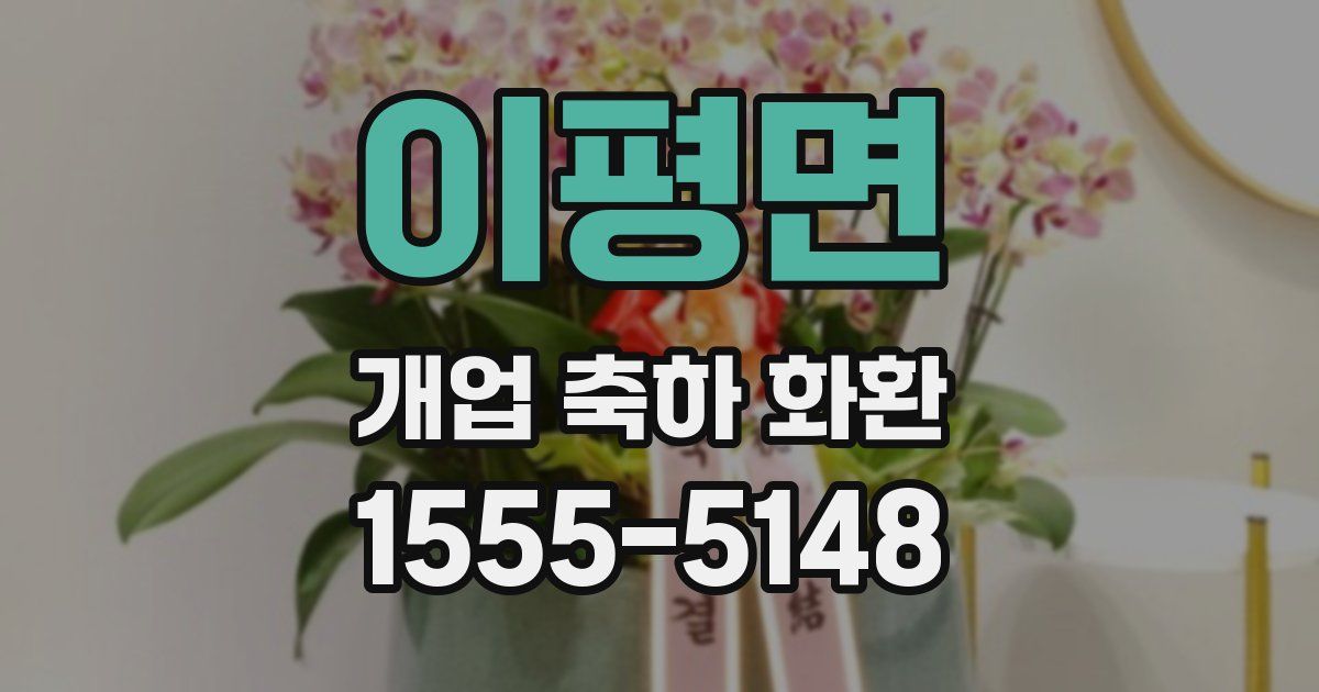 이평면 개업 축하 화환