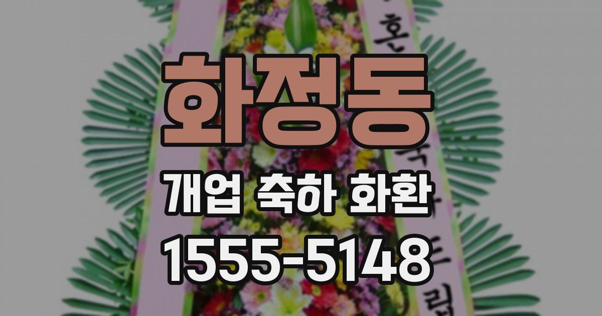 화정동 개업 축하 화환