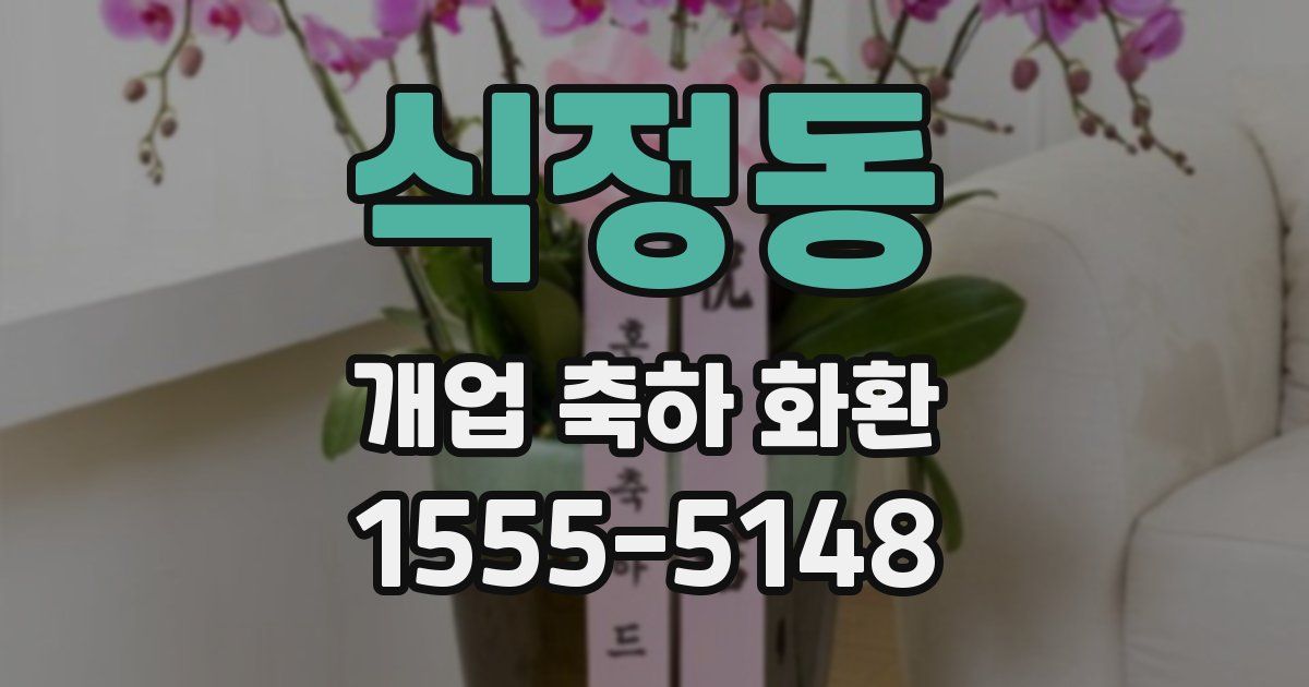 식정동 개업 축하 화환
