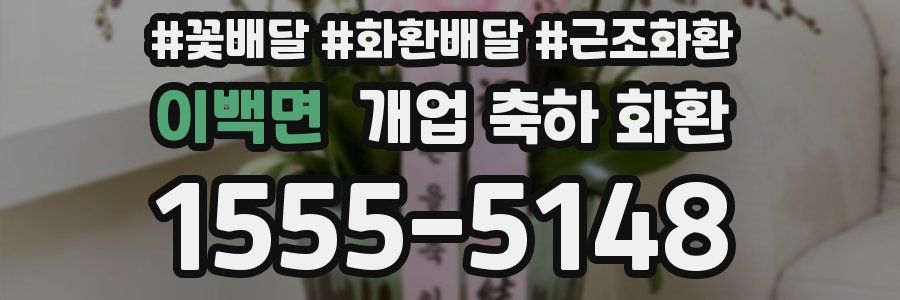 이백면 개업 축하 화환